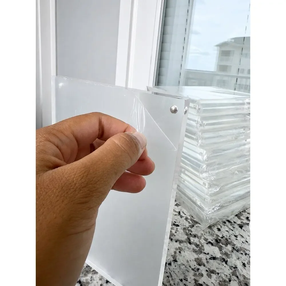 9 Pack 4x6 Magnetic Acrylic Picture Frames Clear Double Sided Tabletop